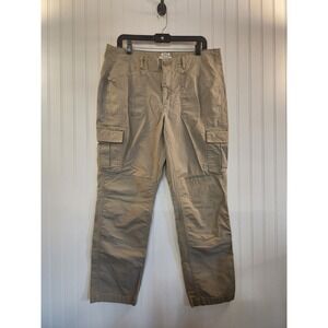 LL Bean Women's Beige Utility Cargo Pants Size 14 W34"x29"L Casual Outdoor Work‎